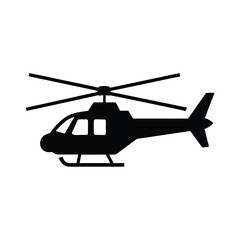 helicopter with spinning rotor   clean vector