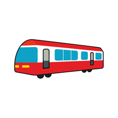 metro subway train   vector style on white backgro