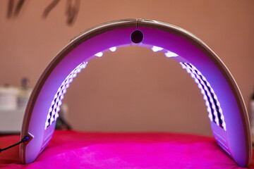 LED Arch Shines Purple Light, Ready to Go