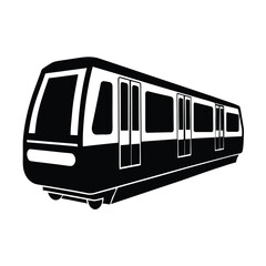 metro subway train   vector style on white background