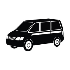 minivan family car   clean vector style  white