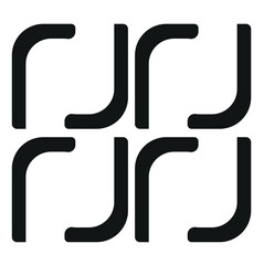  abstract geometric shapes on white background