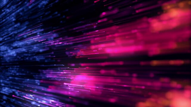 Blue and Pink Data Stream - Abstract Tech Duality Background Loop 4K
