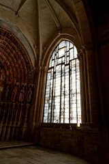 Exploring the intricate architecture of Colegiata de Santa Maria la Mayor in Toro, Zamora during a serene afternoon