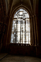 Colegiata de Santa Maria la Mayor de Toro features an elegant stained glass window in Toro, Zamora...