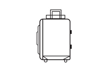 Travel suitcase with a luggage tag, a perfect icon for your next journey or business trip illustration