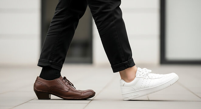 Mismatched Footwear A Statement of Individuality and Style with Contrasting Shoes 
