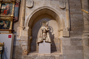 Historic statue of Santa María la Mayor displayed in the Colegiata de Santa María la Mayor de Toro