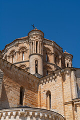 Visit to Colegiata de Santa Maria la Mayor in Toro showcases stunning Romanesque architecture under clear blue skies