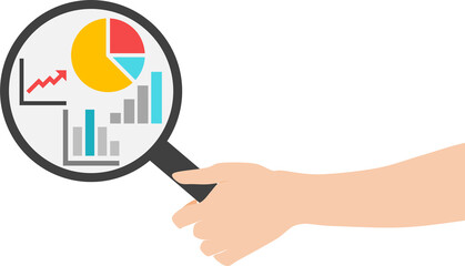 データを分析するイラスト