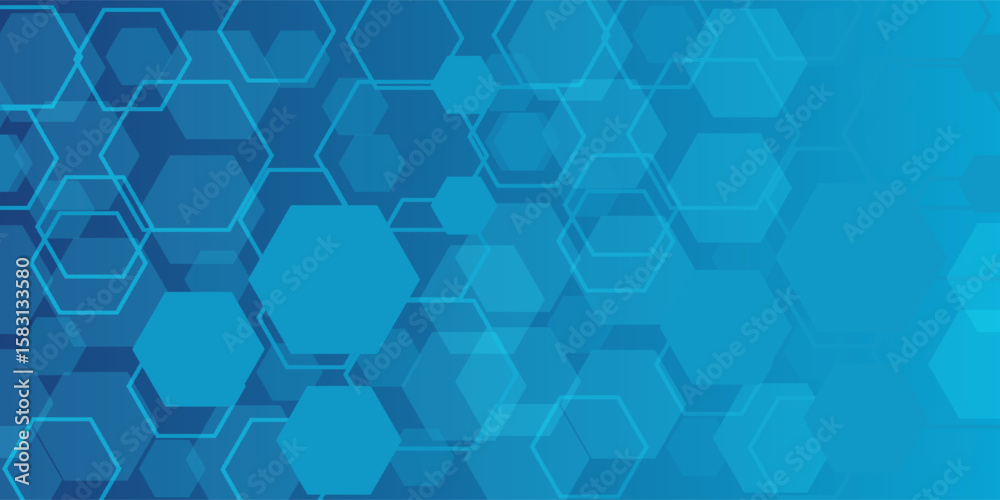 Fototapete background blue hexagon pattern look like honeycomb vector illustration lighting effect graphic for 