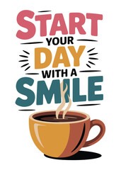 Minimalist World Smile Day Quote Typography T-Shirt Design