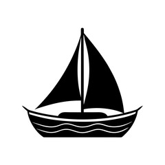 boat on white background