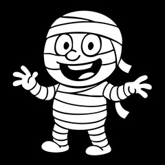 a halloween mummy illustration