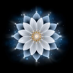 Elegant white flower with glowing petals.