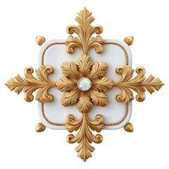Ornate golden architectural ceiling decoration.