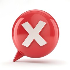 Obraz premium Bold Red X Mark Symbol