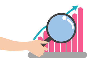 データを分析するイラスト