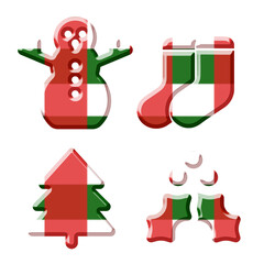 christmas icons set