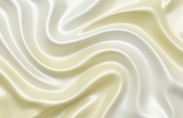 Obraz premium Captivating ivory satin waves, an elegant backdrop with a shimmering, fluid motion that offers a luxurious, smooth texture.