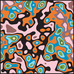 COLORFUL TEMPLATE ABSTRACT PAPER CUT PATTERN DESIGN FLAT COLOR FOR WALLPAPER DARK BACKGROUND ELEMENT VECTOR 