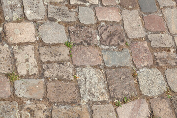 Kopfsteinpflaster auf einer Straße