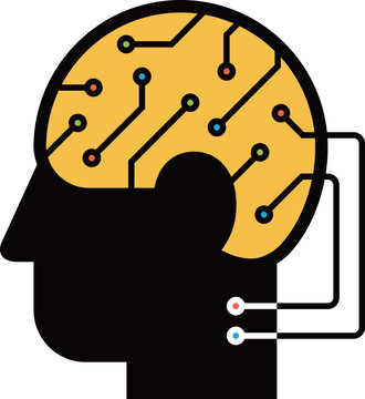 Artificial intelligence brain computer interface concept