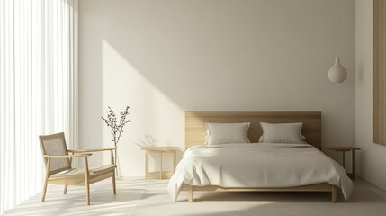 Minimalist bedroom interior