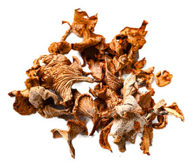 Dried wild forest mushrooms mix chanterelles porcini organic dehydrated fungi gourmet cooking ingredient