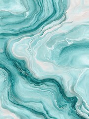 Fototapeta premium Sky blue and pastel teal marble swirls with watercolor texture and delicate white veins for stylish wallpaper design, wall design, marble design, tile design and professional printing design backdrop