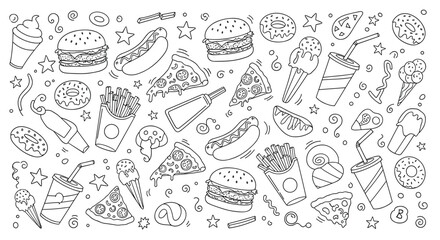 Creative doodle art collection of whimsical illustrations and abstract designs for artistic expression and visual appeal