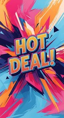 Eye-Catching Hot Deal Announcement with an Explosion of Color