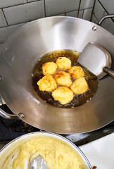 Deep Frying Savory Golden Brown Snacks