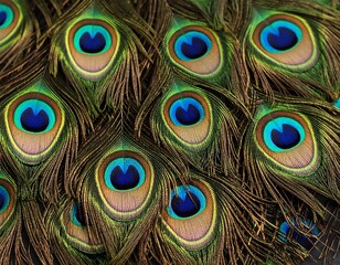 Fototapeta premium Close-up peacock feather detail