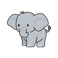 Cartoon Elephant Vector Illustration