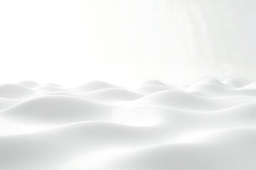 Obraz premium White Wavy 3D Surface