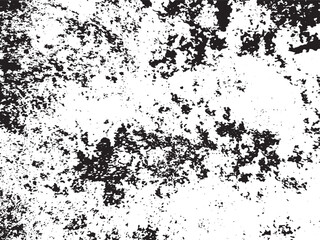 Abstract grunge texture with irregular black splatters on a white background silhouette isolated on transparent background