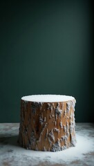 Fototapeta premium Winter Tree Stump Display