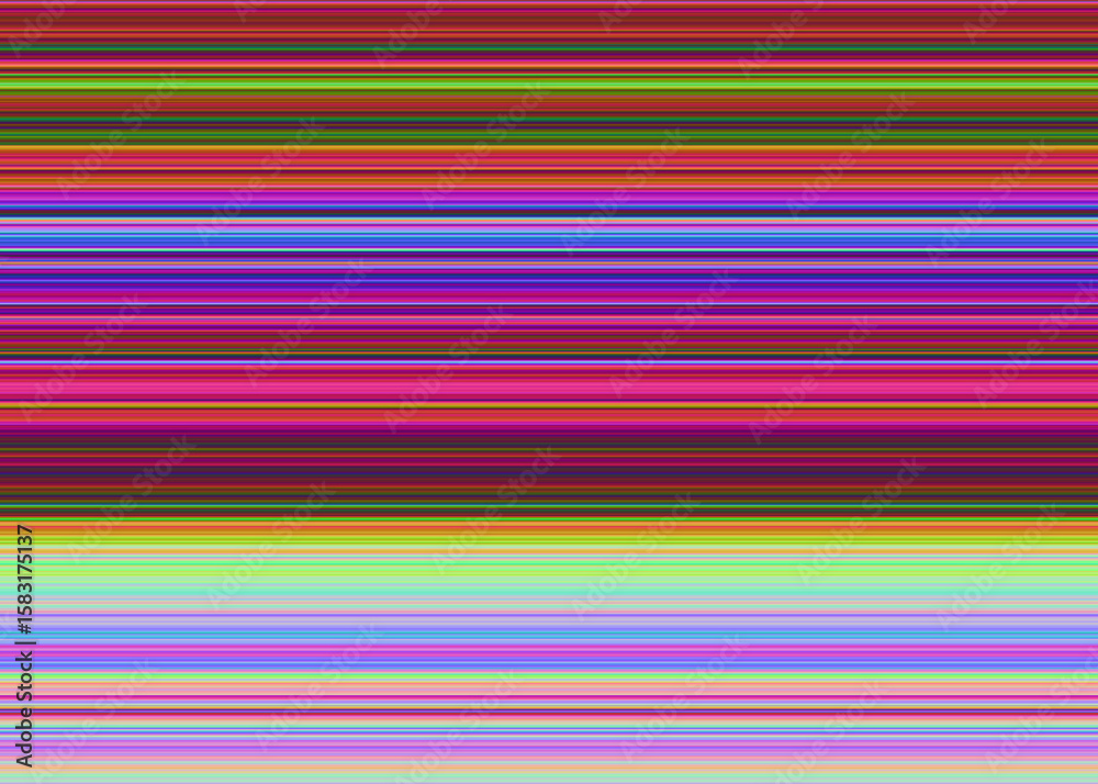 Fototapete Vibrant horizontal stripes in a rainbow of colors creating a dynamic and energetic abstract background pattern