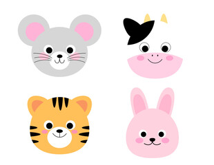 Cute animal character illustration
