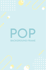 お洒落かわいい、ポップな背景素材 ( フレーム　見出し　タイトル　メンフィス　セール　チラシ )