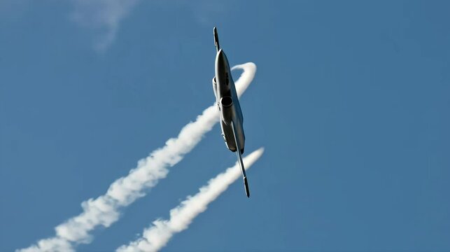 A needle and thread ascend into a blue sky, like a tiny airplane in flight among the clouds high regulation video short 