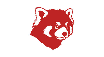 Obraz premium Red Panda Head Silhouette Vector Design for Printable Wall Art & Home Decor
