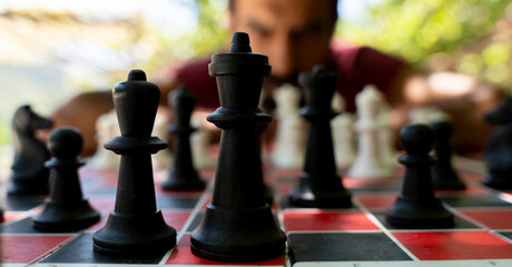English: Mental Combat in a Natural Setting: Outdoor Chess