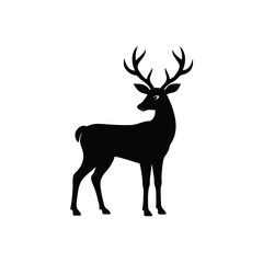 Obraz premium realistic stag standing proudly on white 