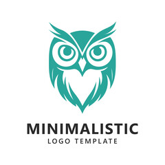 Minimal owl logo template animal head minimal logo owl illustration minimalistic line art logo