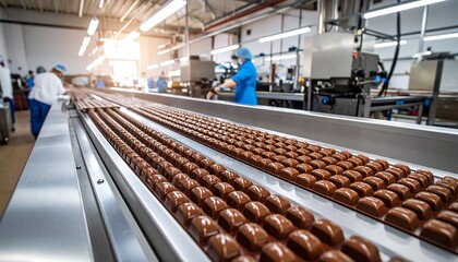 Chocolate Factory Production Line Sweets - Industrial Photography