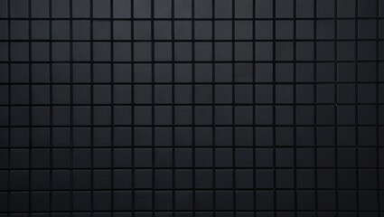 Dark gray square mosaic tiles texture background with subtle lighting and shadow