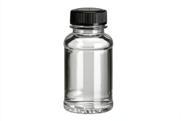 Clear plastic bottle filled with water placed on a surface with a simple design in a well-lit environment