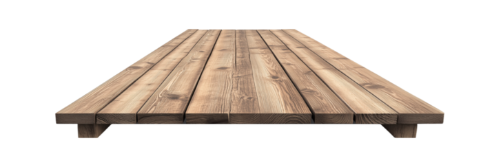 Wooden Plank Board with Natural Finish Ideal for Construction and Design Projects, isolated on transparent background